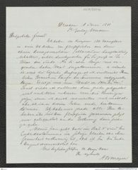 Nachlass Franz Steindachner, Brief von A. B. Meyer an Franz Steindachner (01.06.1881), Inv.Nr. 337.13, Seite 1
